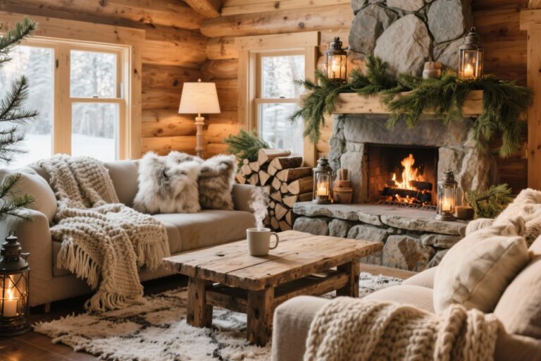 15 Cozy Winter Living Room Decor Ideas to Make It Feel Like a Cabin Retreat