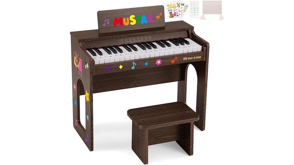 kids wooden 37 key digital