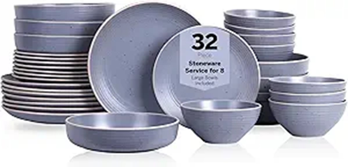 lauren modern 32 piece stoneware