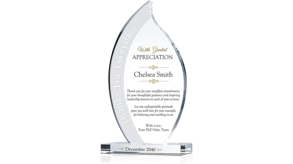 personalized boss appreciation plaque