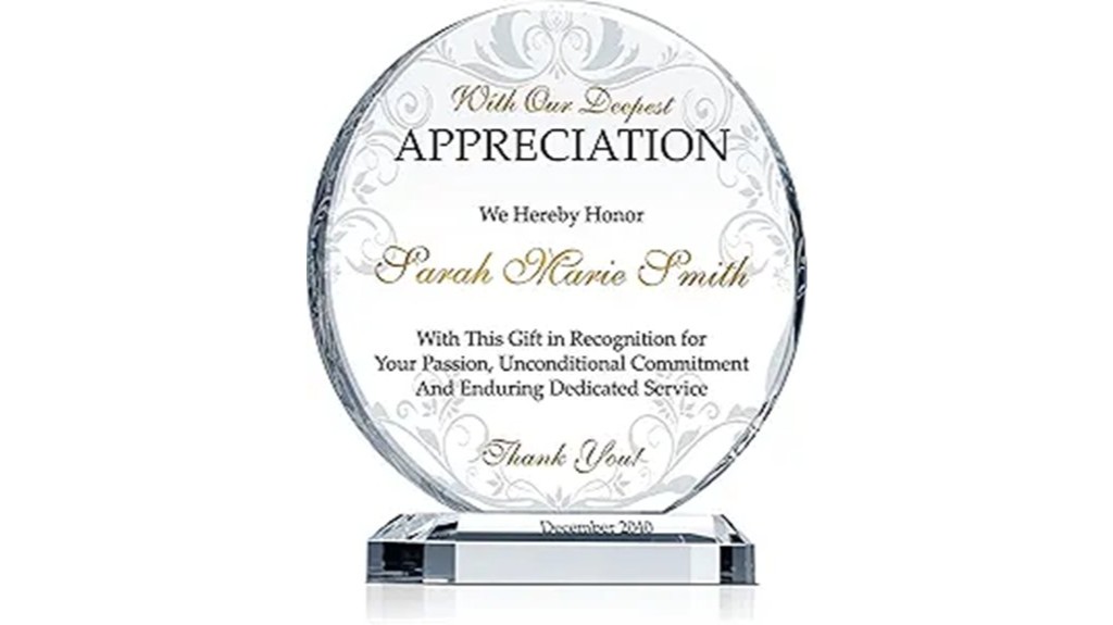 personalized xl crystal plaque