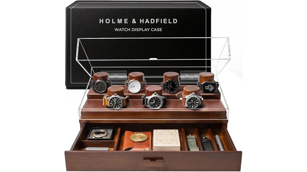 premium 7 slot wooden watchbox