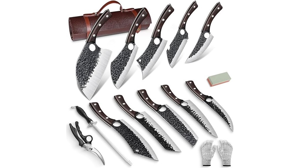 serbian hand forged butcher set