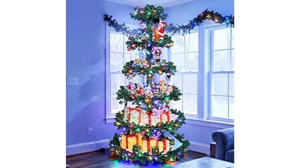 six tier christmas village stand