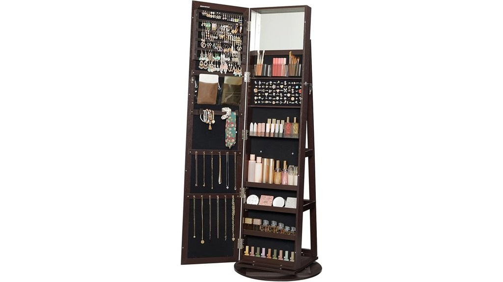 songmics jewelry cabinet 360
