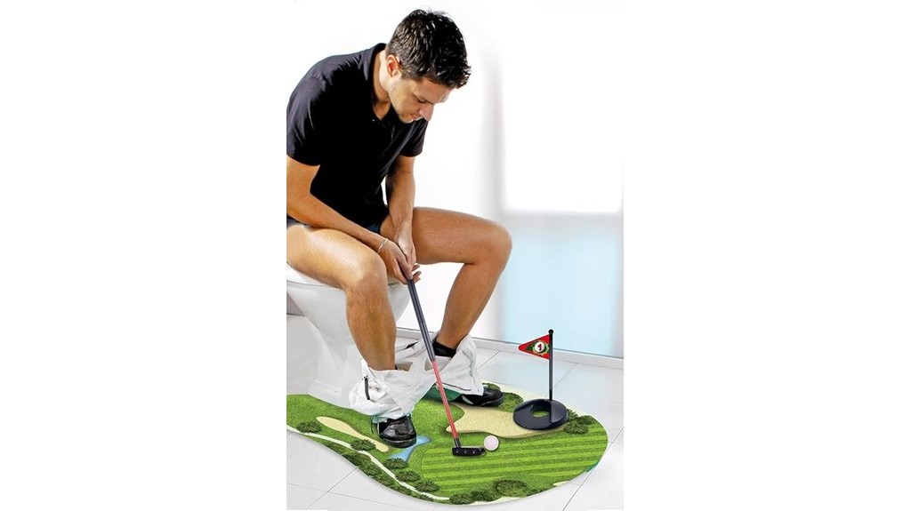 toilet mini golf practice