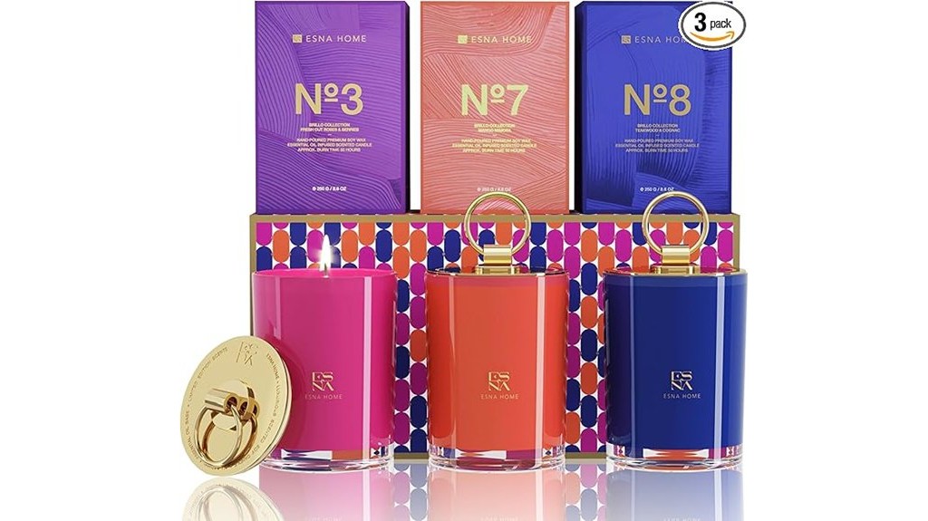 trio aromatherapy soy candles